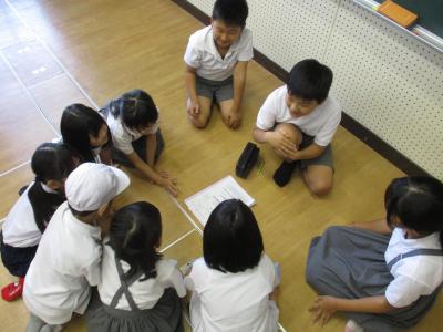 ２学期始め地区児童会